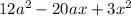 12a^2-20ax+3x^2