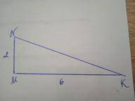 Побудувати трикутник MNK (кут М=90°), в якому ctgN=1/3.