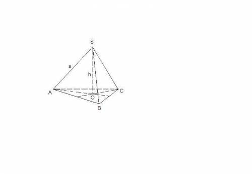 Правильного тетраэдра H=√3. найдите его боковую поверхность