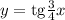 y = {\mathop{\rm tg}\nolimits} \frac{3}{4}x