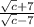 \frac{\sqrt{c }+7 }{\sqrt{c} -7}