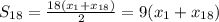 S_{18}=\frac{18(x_1+x_{18})}{2}=9(x_1+x_{18})