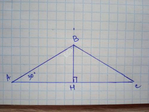 Площа ривнобедренного трикутника з кутом при основи 30 доривнюэ 64 корень из 3 см^2 Знайдить стороны