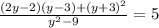 \frac{(2y-2)(y-3)+(y+3)^2}{y^2-9}=5