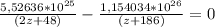 \frac{5,52636*10^{25}}{(2z+48)}-\frac{1,154034*10^{26}}{(z+186)}=0