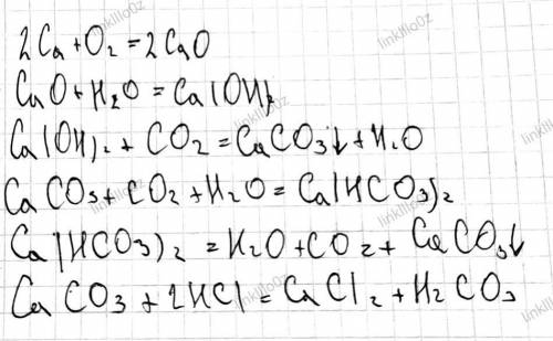 Схема превращения кальция