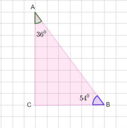 у трикутнику АВС відомо, що кут A = 36° кут B = 54°. Укажіть правильну нерівність. A) BC>AB ; б)