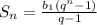 S_{n}=\frac{b_{1}(q^{n}-1 ) }{q-1}