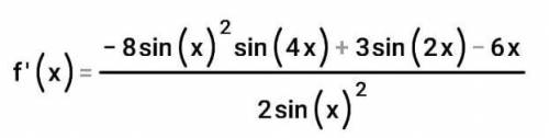 Знайти похідну складеної функції f(x) = cos 4x + ctg * 3x