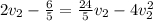 2v_{2}-\frac{6}{5}= \frac{24}{5}v_{2}-4v_{2}^2